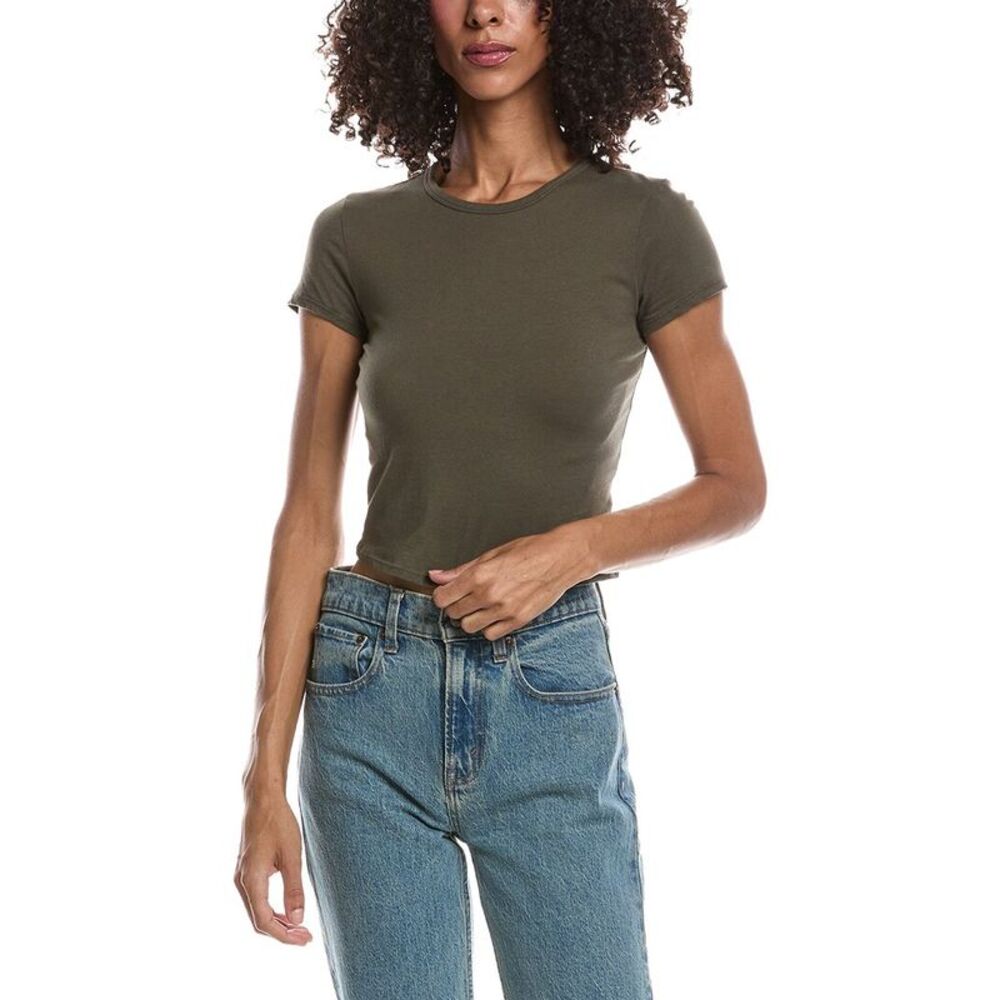 James Perse Womens  Cropped Sport T-Shirt